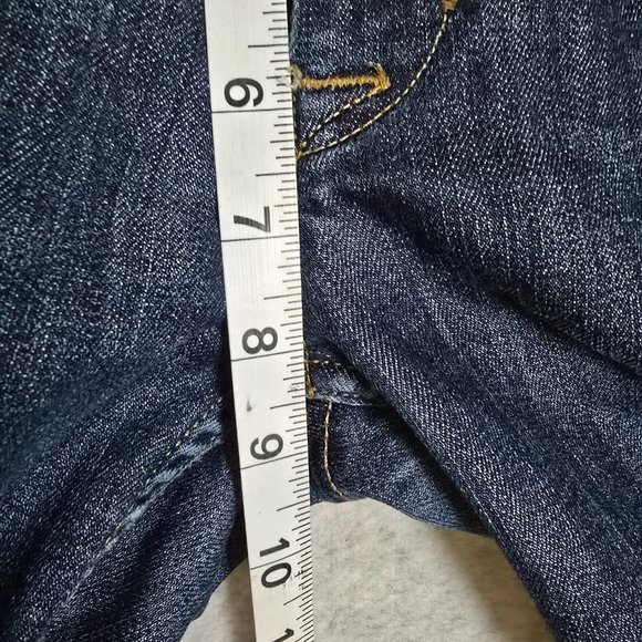 Hudson Women Sz 28 Collin Flap Pocket Mid Rise Dark Wash Skinny Cuff Crop Jeans - Picture 5 of 11